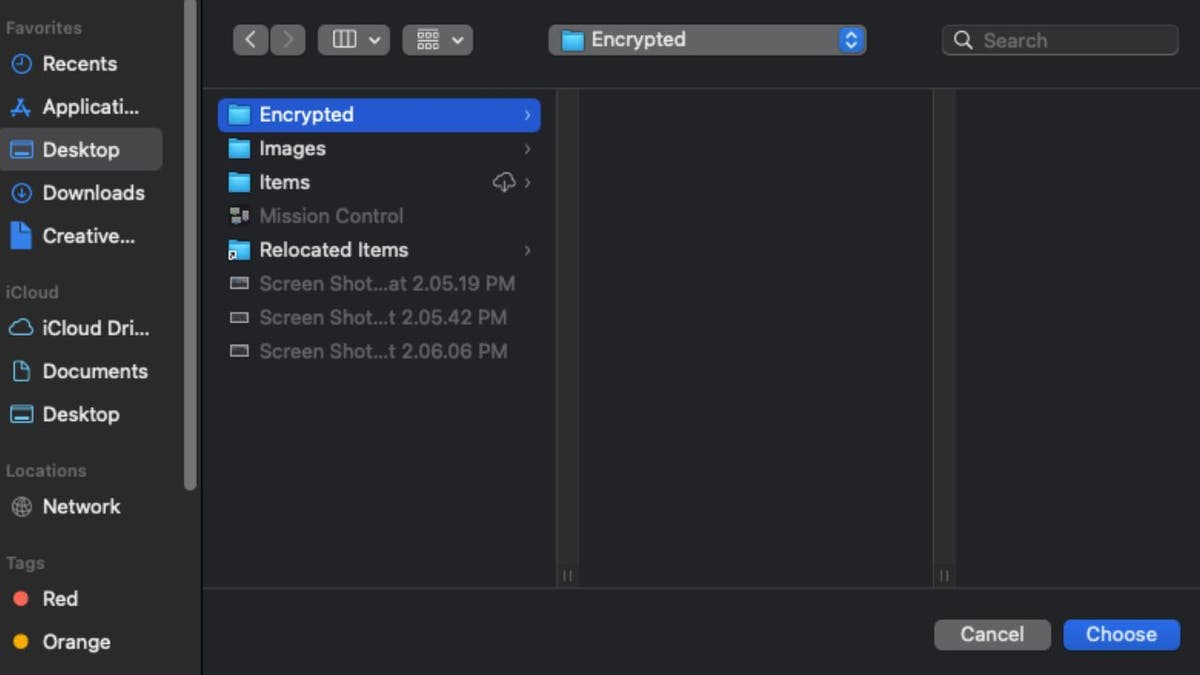 Mac data encryption folder
