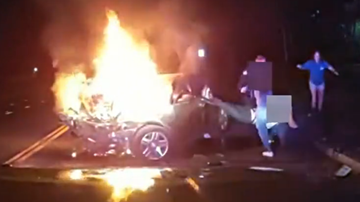 Person escapes burning vehicle in Colorado