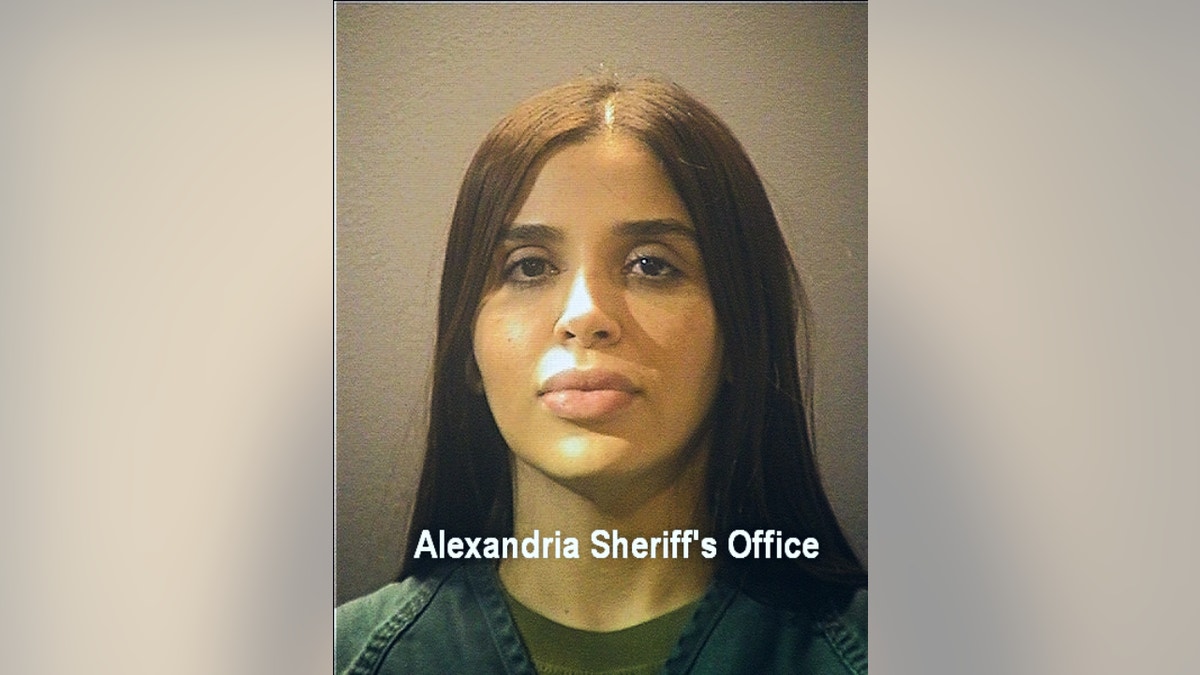 FEBRUARY 22: In this handout photo provided by the Alexandria Sheriff’s Office, Emma Coronel Aispuro, wife of Joaquin "El Chapo" Guzman, poses for a mug shot after being booked at Alexandria Adult Detention Center on February 22, 2021 in Alexandria, Virginia. Coronel Aispuro was arrested on charges related to her alleged involvement in international drug trafficking. (Photo by Alexandria Sheriff’s Office via Getty Images)