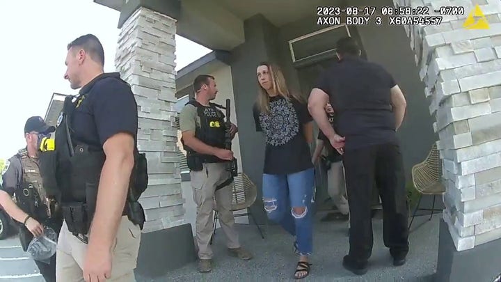 See dramatic moment police arrest Jared Bridegan's ex-wife for his murder