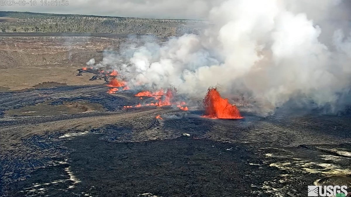 Kilauea volcano erupts
