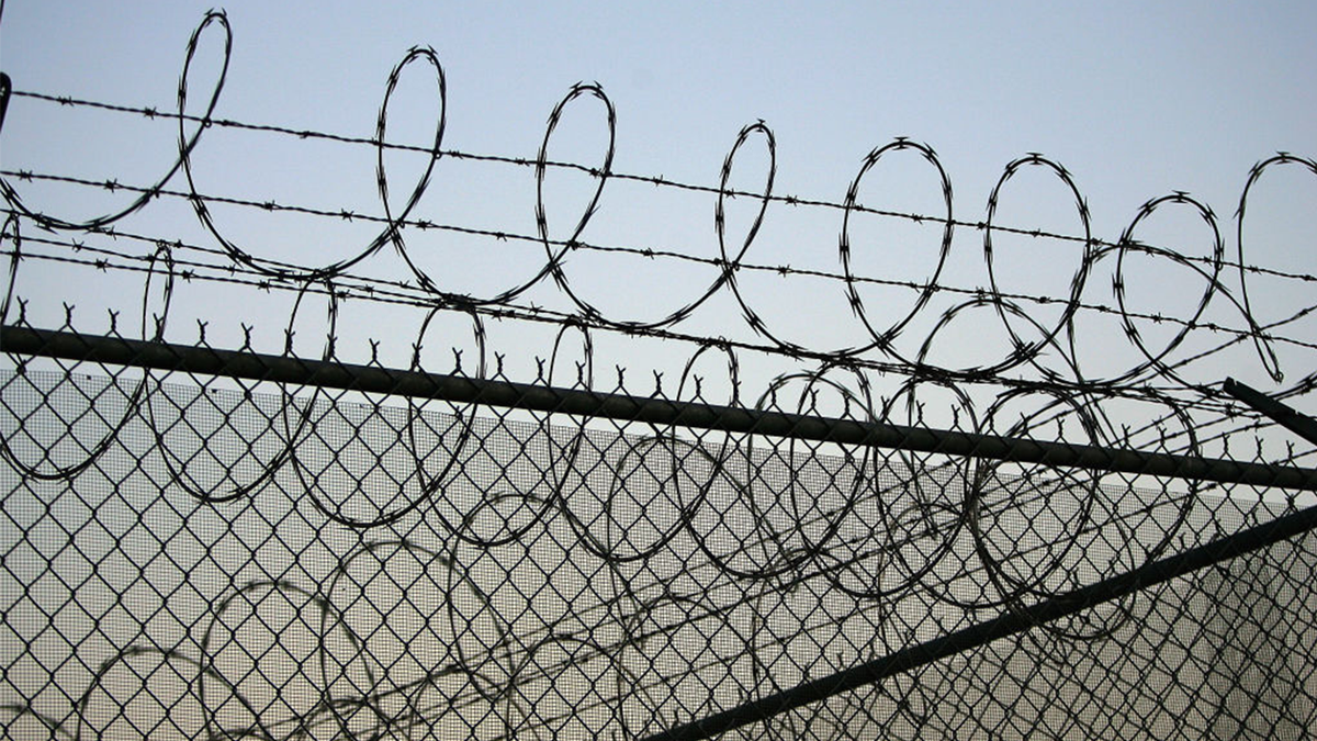 Barbwire at a prison