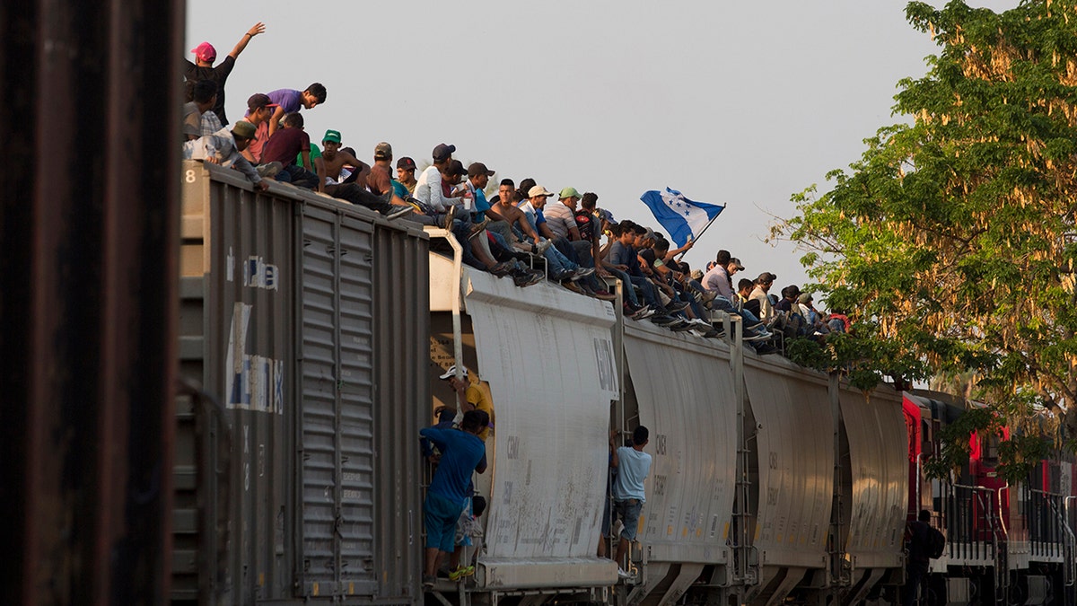 Migrants on a train
