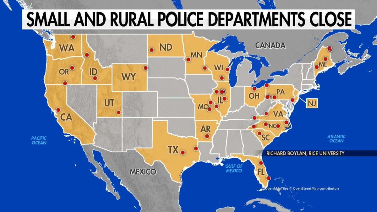 Small police departments close across the US