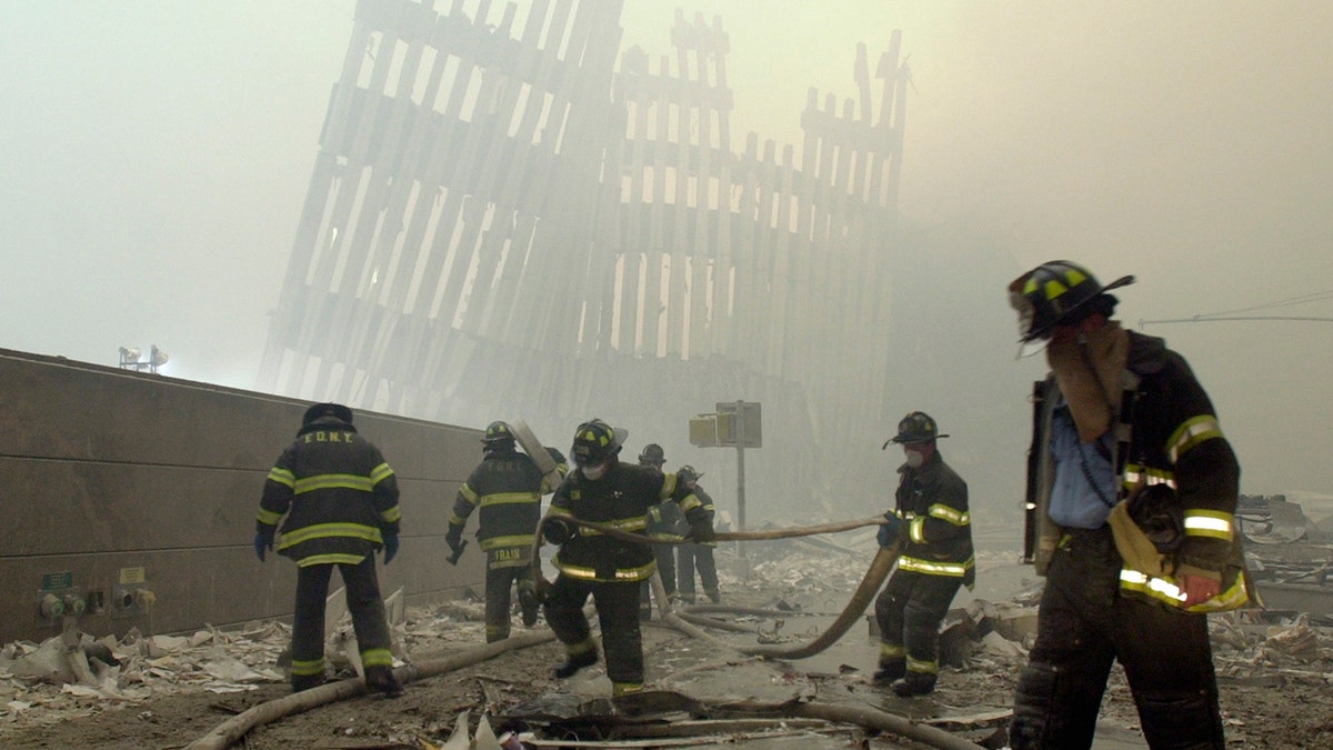 New York firefighters working at the World Trade Center on 9/11