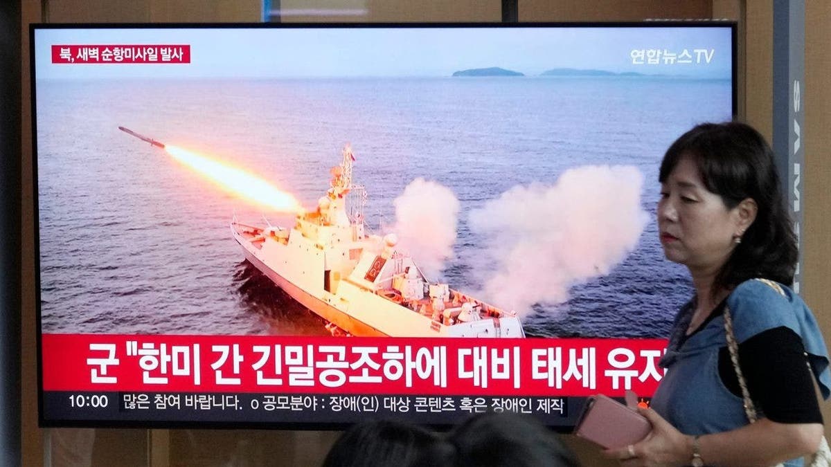 Missile launch on TV