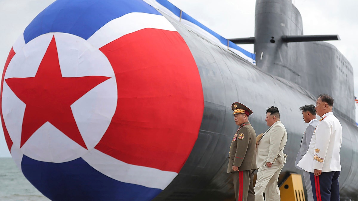 Submarine with NK star on front