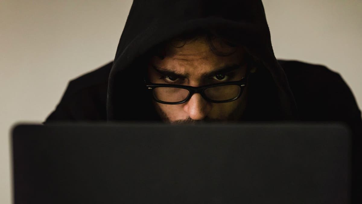 Hacker on a computer