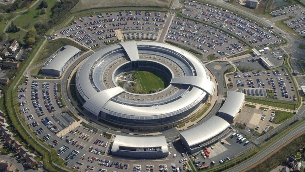 Arial photo of GCHQ headquarters in Cheltenham