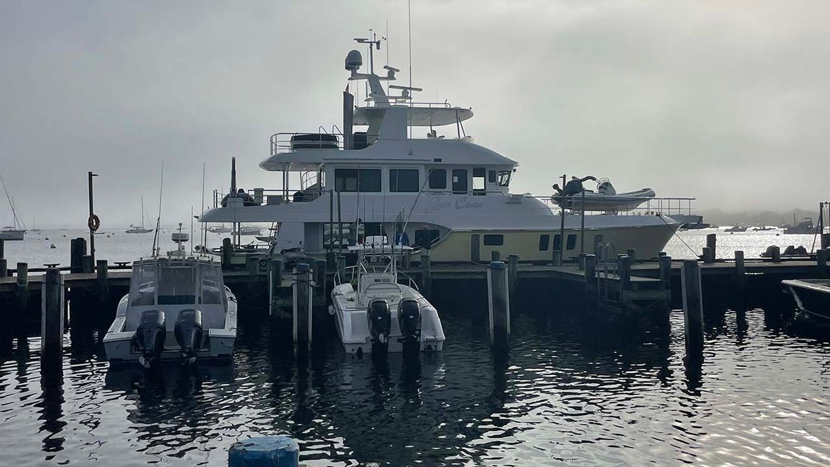 Scott Anthony Burke’s yacht is seen docked.