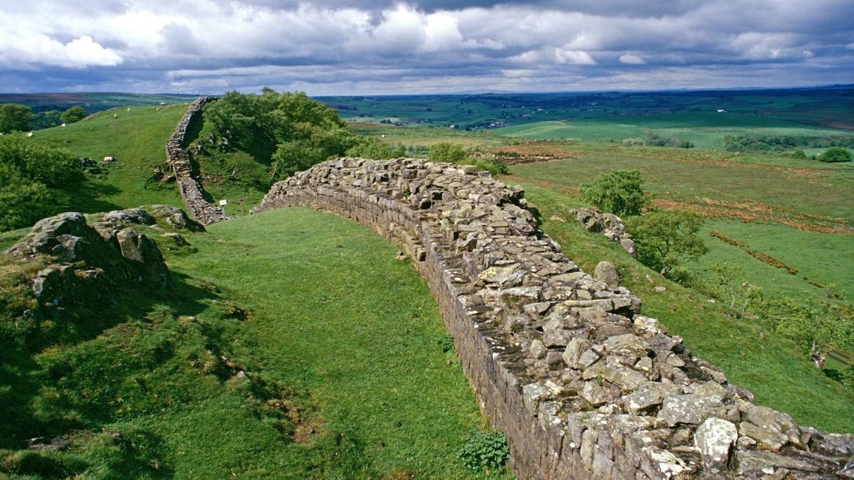 Aerial shot of Hadrian's Wall