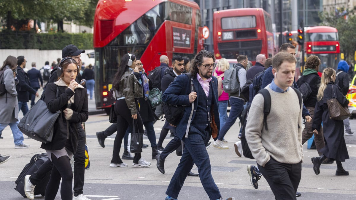 Commuters in London, UK