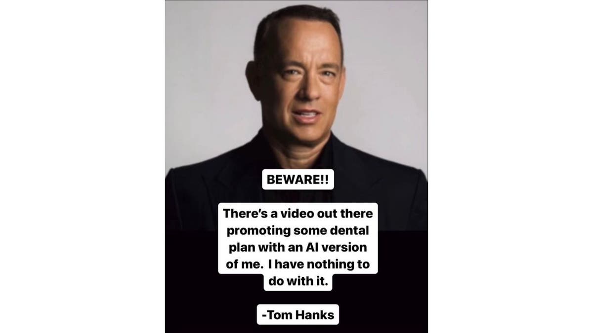 Deepfake of Tom Hanks.