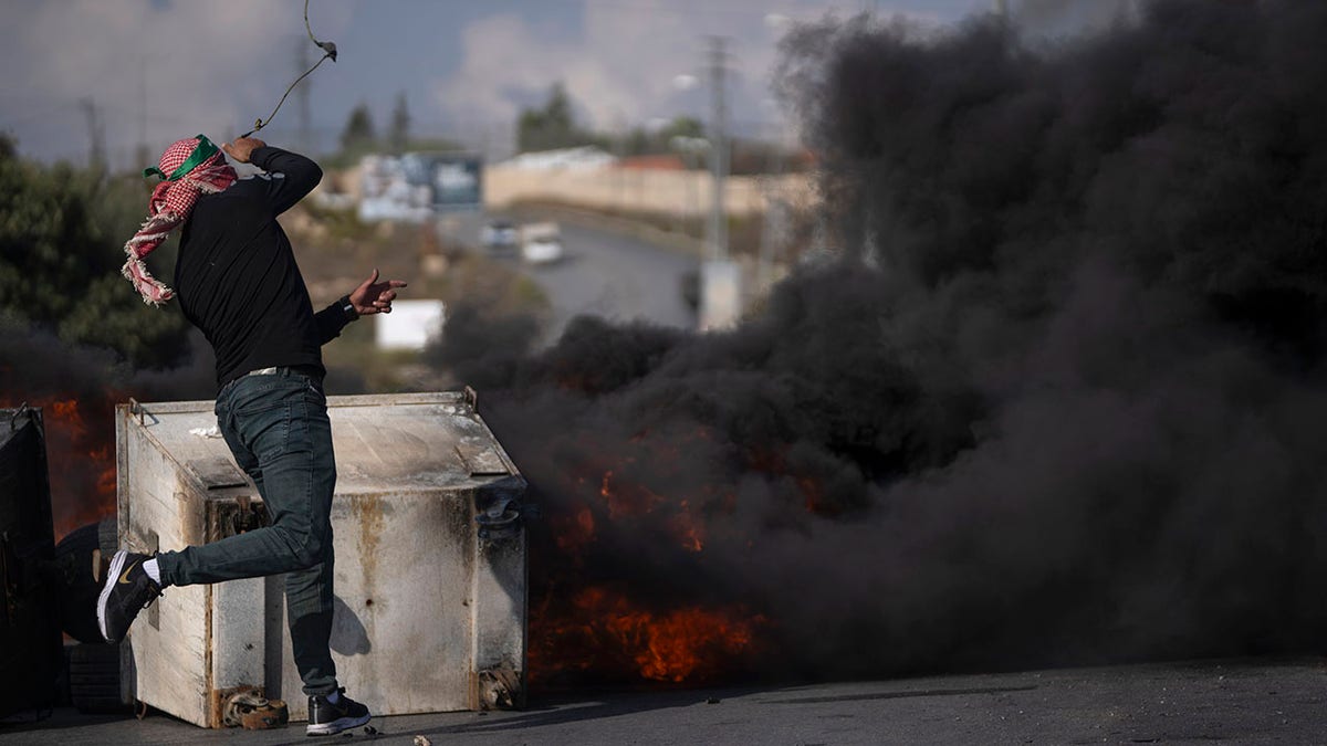 West bank protests with Israeli border police