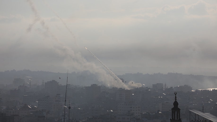 Rocket barrage from Gaza Strip