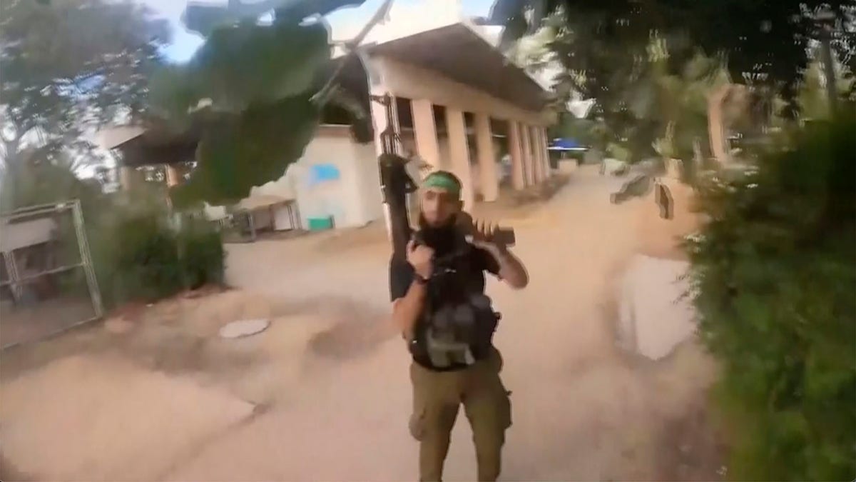 Hamas fighter inside Israel during attack