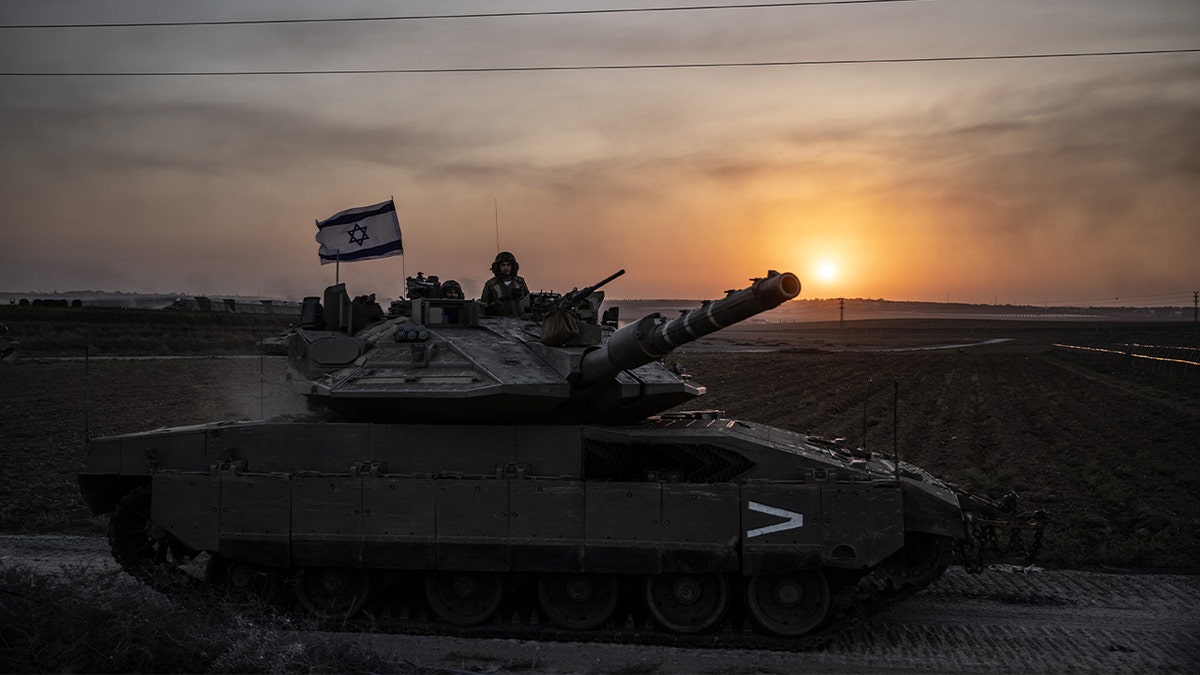 Israeli military drives tank