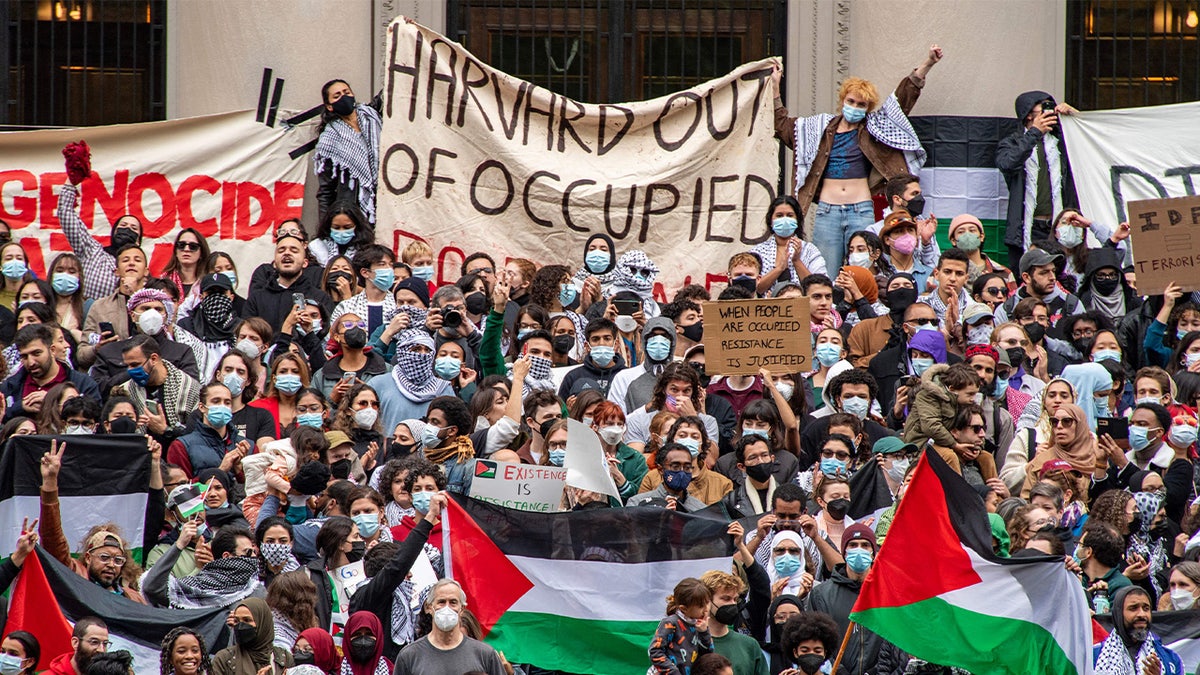Harvard pro-Palestinian march