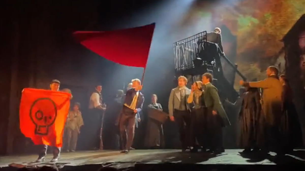 Les Miserables performance interrupted by climate protesters