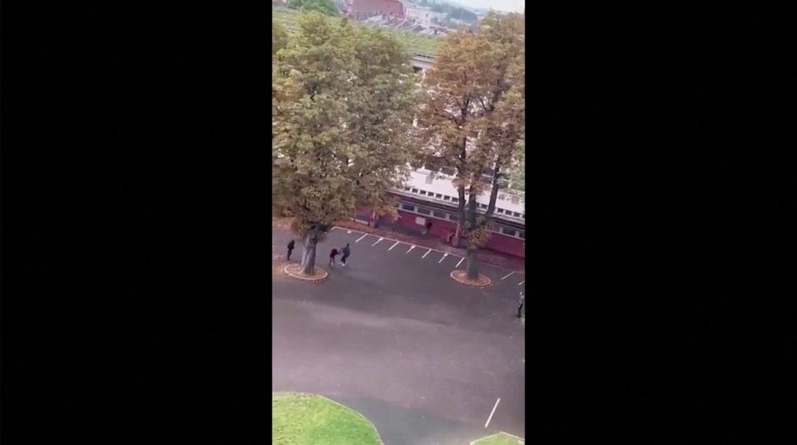 GRAPHIC VIDEO: Eyewitness video show 2 teachers trying to stop French school knife attack