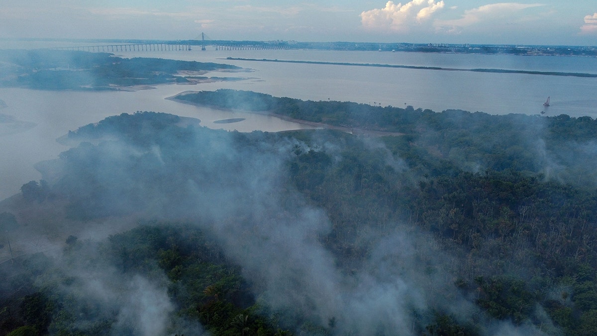 Amazon rainforest, smoke