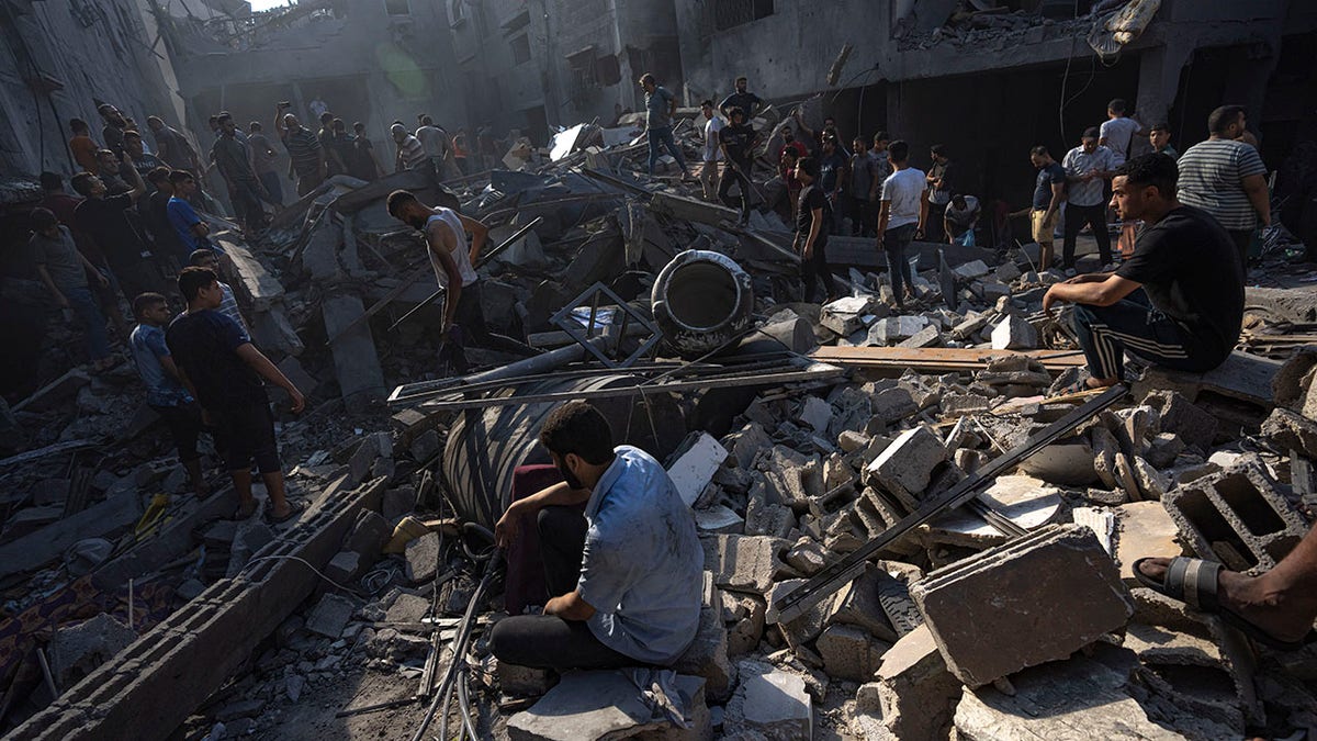 Gaza residential building destroyed by airstrike