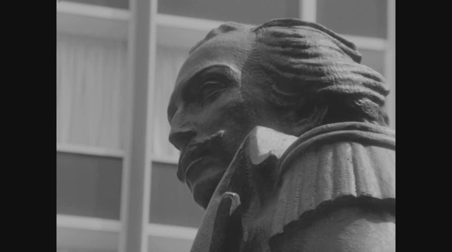 Casimir Pulaski Monument unveiled in Detroit on September 4, 1966