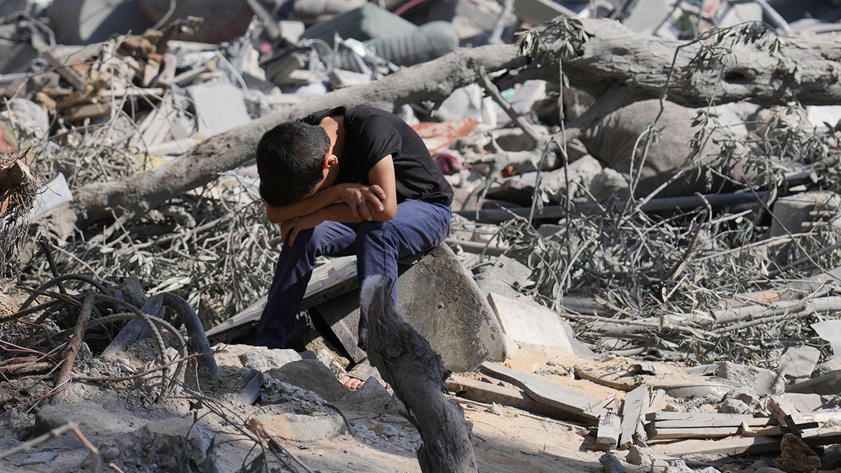 Aftermath of airstrike on Gaza Strip