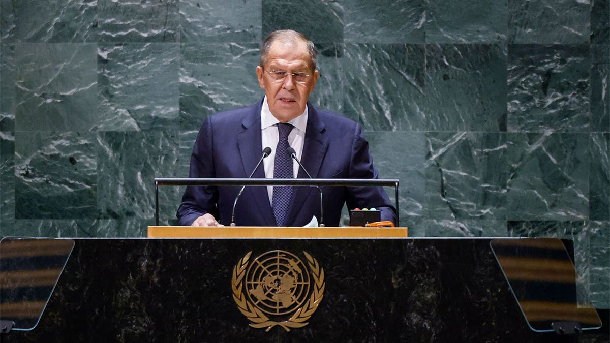 Lavrov delivering remarks