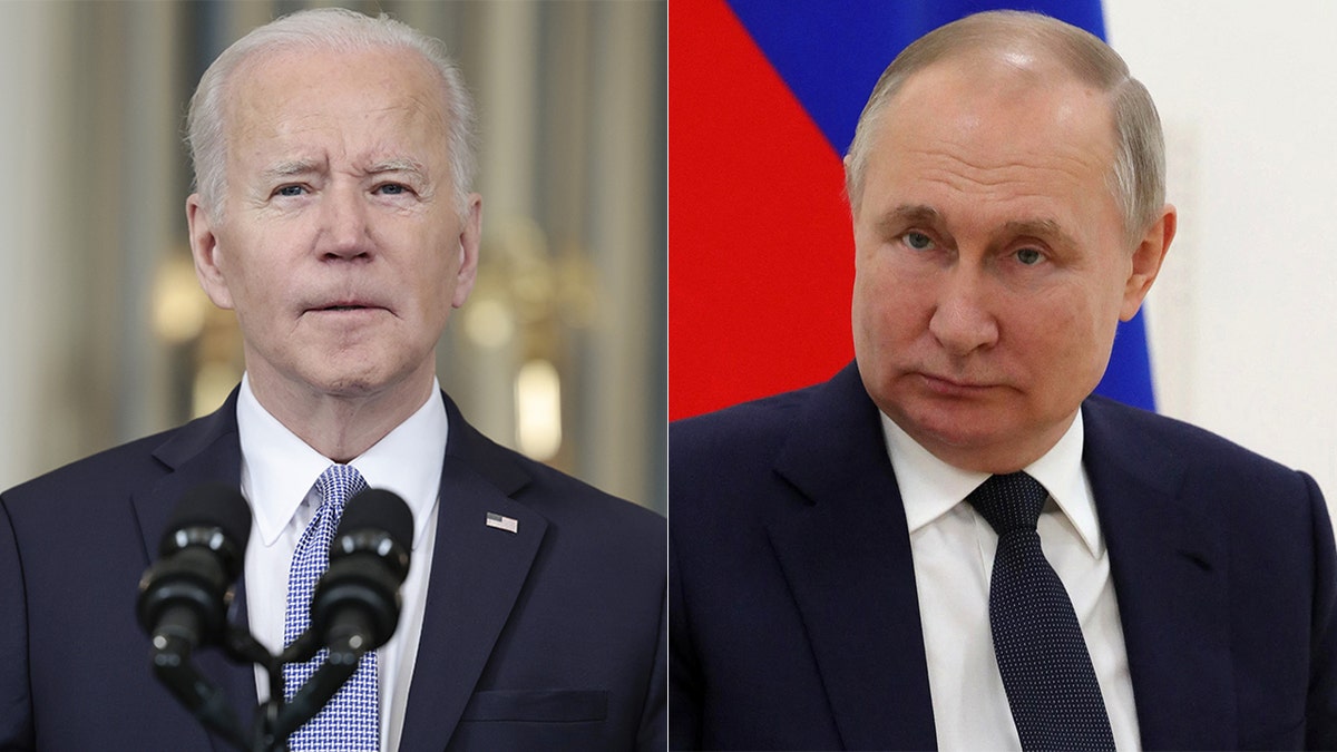 Presidents Joe Biden and Vladimir Putin