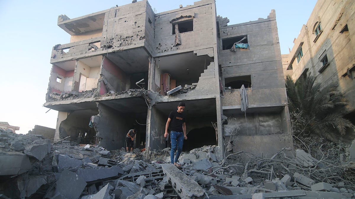 Airstrike damage in Rafah, Gaza