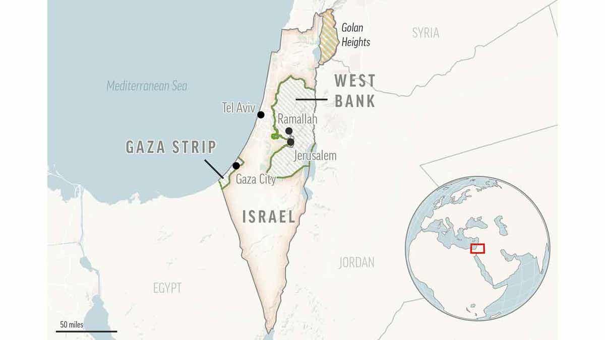 Israel map by Associated Press