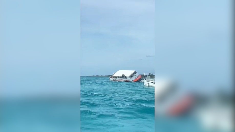 Another view of sinking Blue Lagoon Island vessel