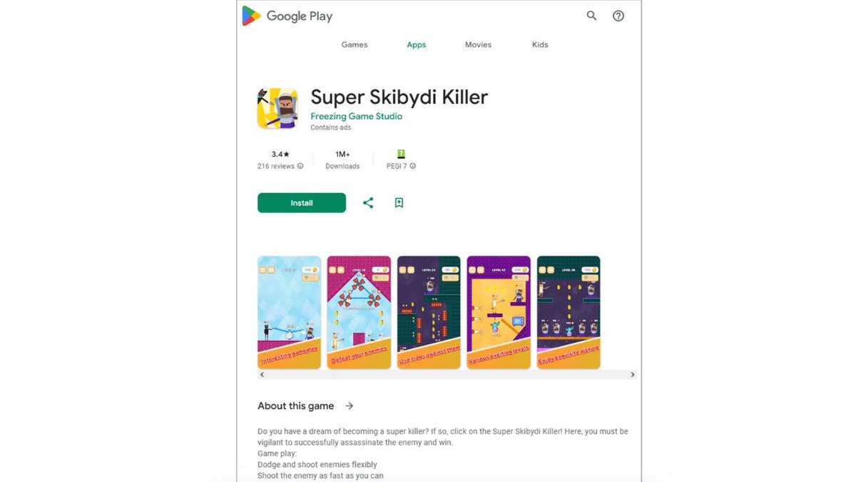 Screenshot of the Google Play Store.