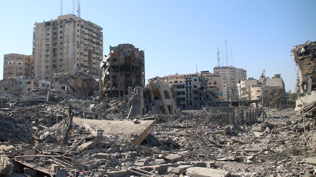Damage in Gaza City after Israeli airstrike