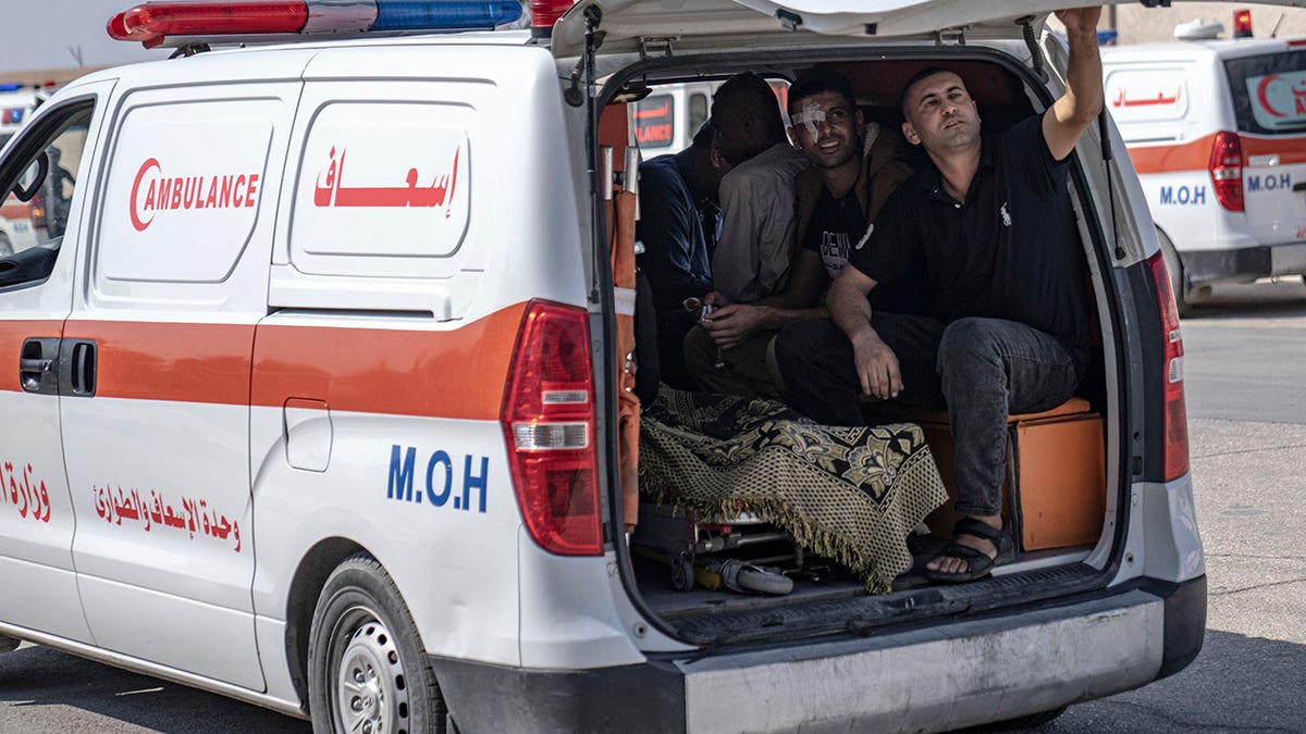 Ambulance carrying wounded in Gaza