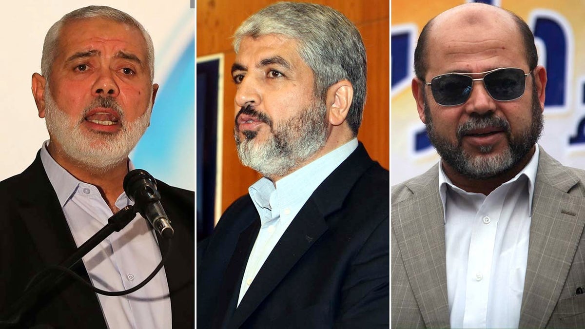 Split image of Hamas leaders