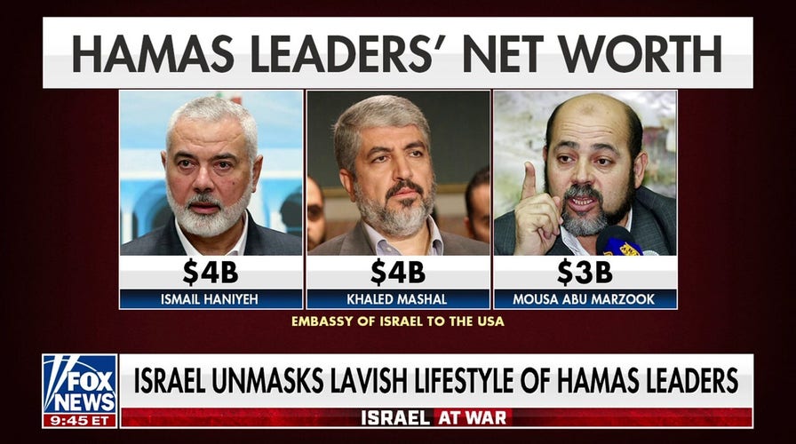 Israel reveals lavish lifestyle of Hamas leaders as Palestinians in Gaza suffer