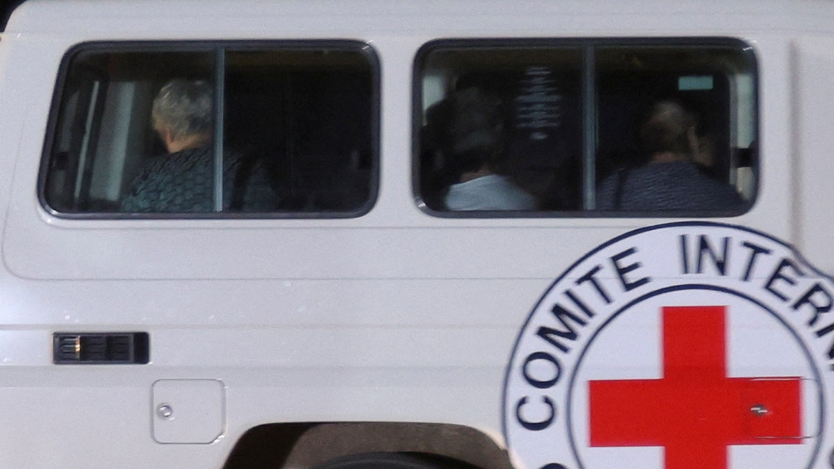 Red Cross ambulances carry hostages as part of Israel-Hamas deal