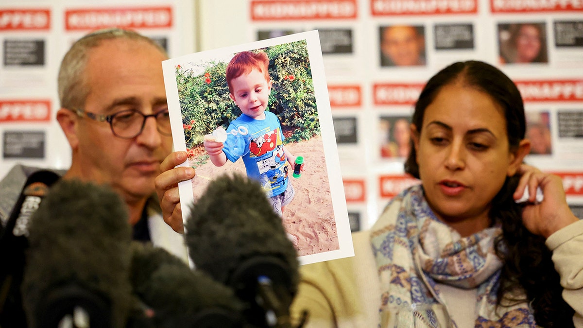 Press conference with family members of British-Israeli kidnap victims in London