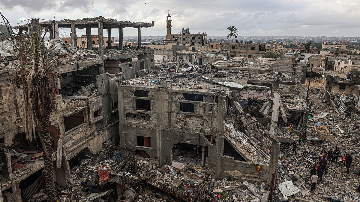 A destroyed home in Gaza