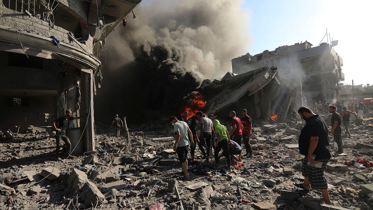 Gaza City airstrike aftermath
