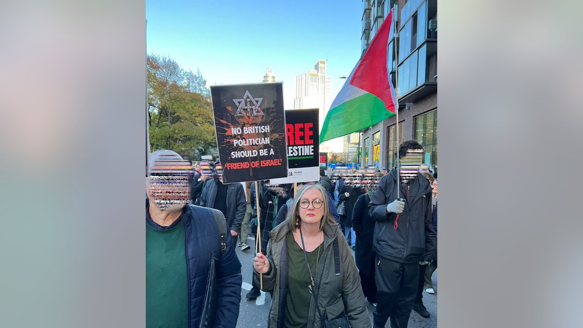 London anti-Israel protester