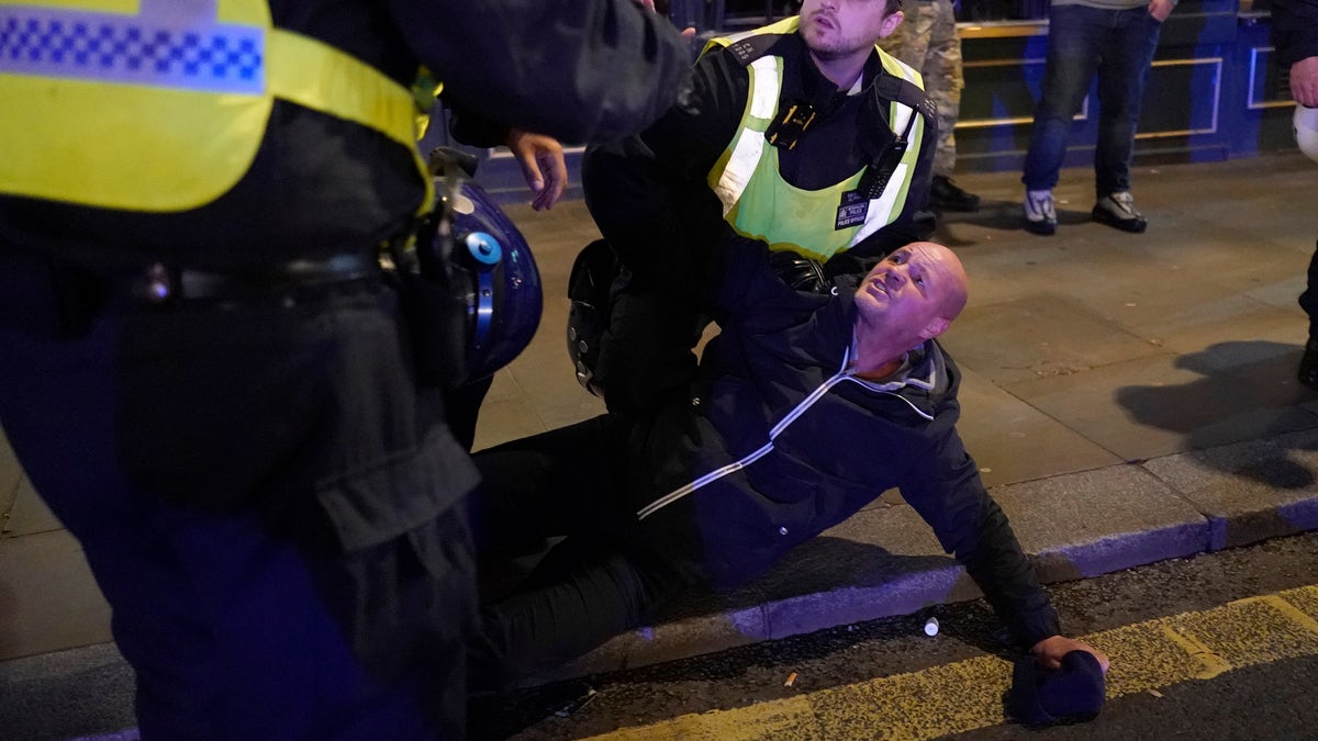 London counterprotester arrested