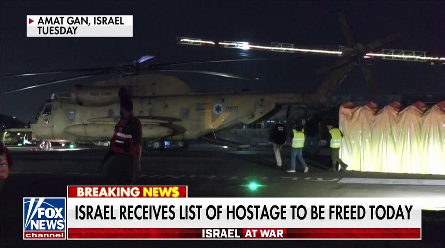 Israel receives list of hostages to be freed as cease-fire with Hamas set to expire