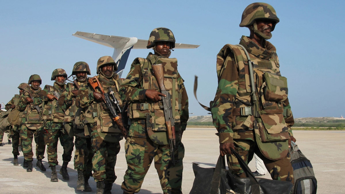Djboutian soldiers arrive in Somalia