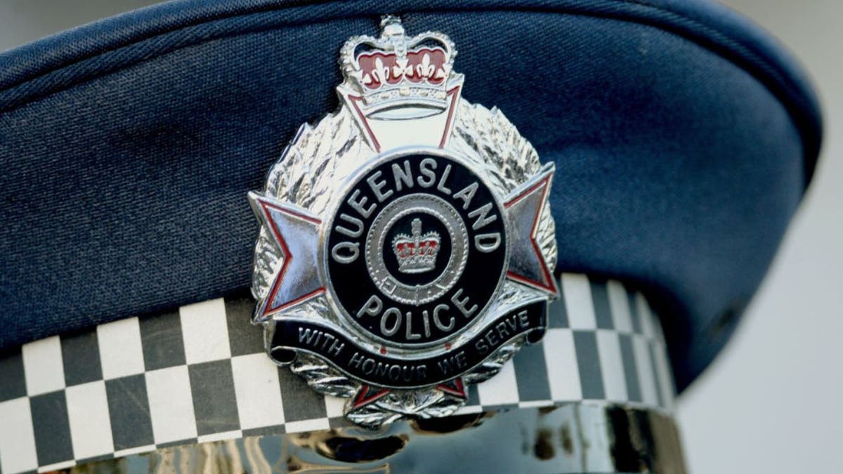 Queensland police hat with badge