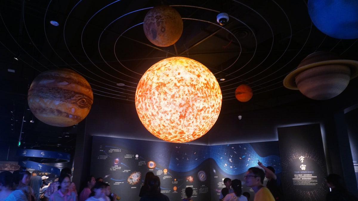 Solar System model in museum in China