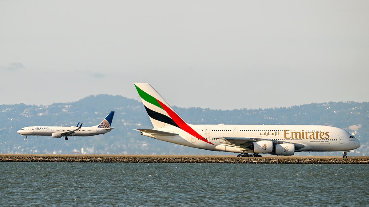 Emirates plane on the tarmac