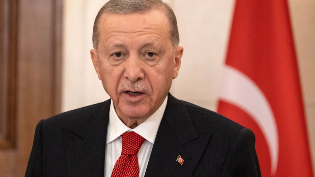 Turkish President Recep Tayyip Erdogan speaking